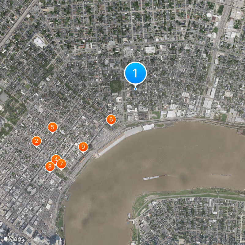 Faubourg Marigny Mappa