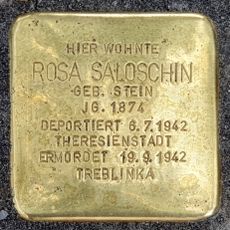 Stolperstein dedicated to Rosa Saloschin