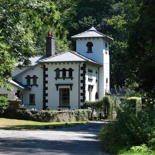 Nanteos Lodge, including gate pier, gate and railings