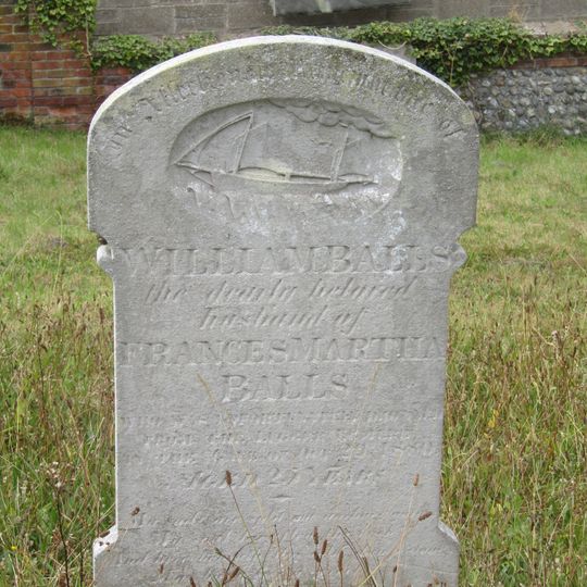 William Balls monument at Cromer Old Cemetery