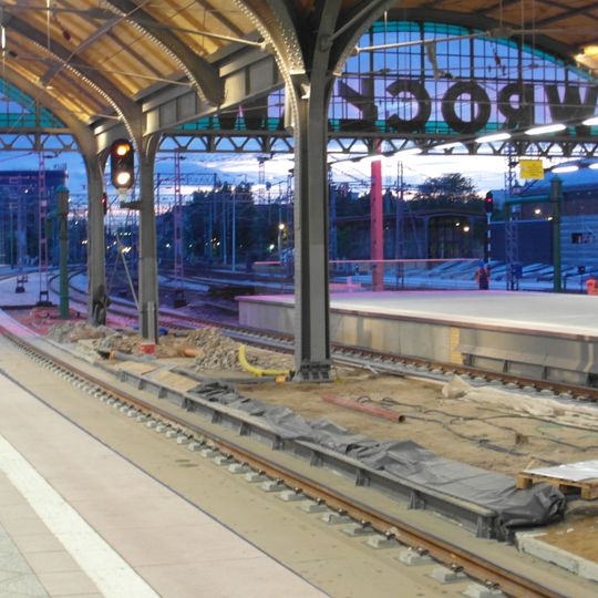 Platforms of Wrocław Główny train station
