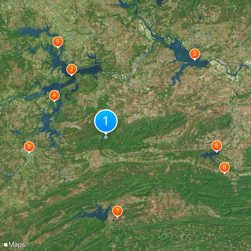 Robbers Cave State Park Mapa