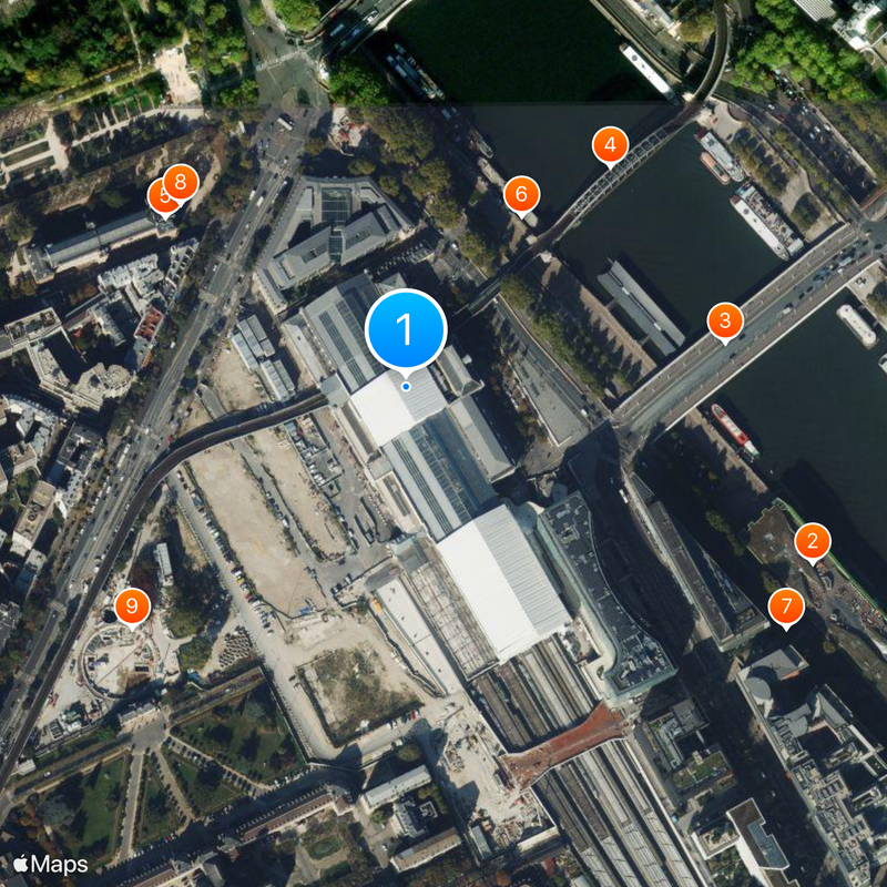Estación de París-Austerlitz Mapa