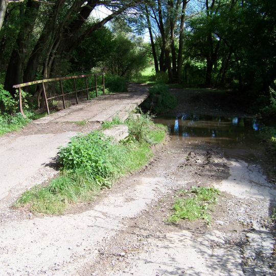 Ford and footbridge near Trunečkův mlýn