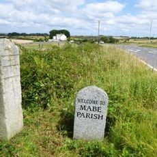 Guidestone, approach to village, beside MABE stone, Longdowns