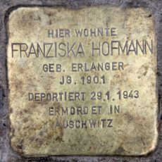 Stolperstein en memoria de Franziska Hofmann
