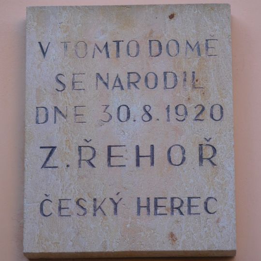 Plaque to Zdeněk Řehoř
