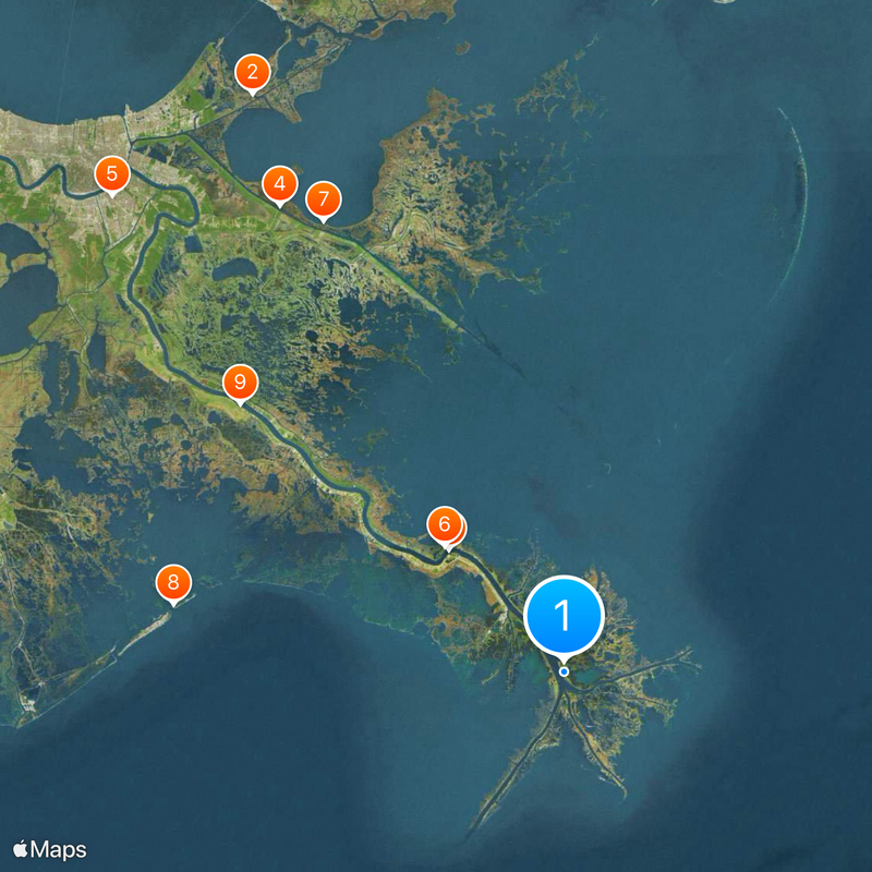 Mississippi River Delta Map