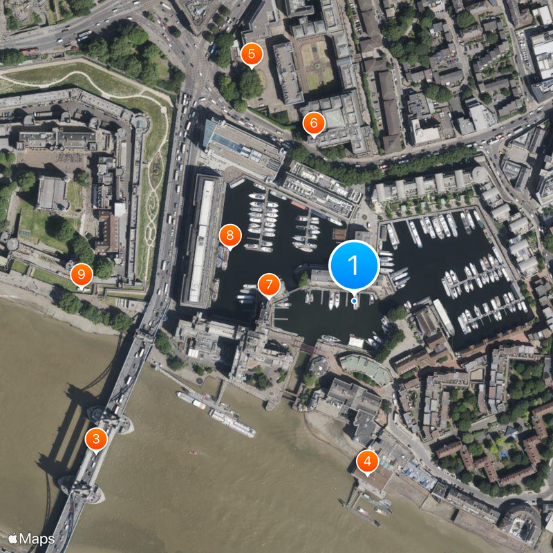 St Katharine Docks Map