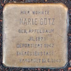 Stolperstein dedicated to Marie Götz