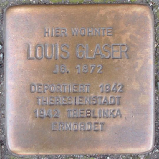 Stolperstein en memoria de Louis Glaser