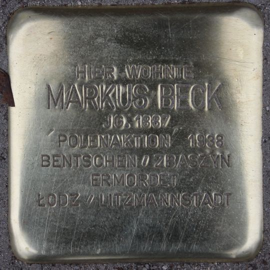 Stolperstein für Markus Beck