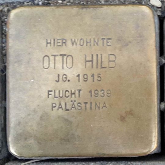 Stolperstein en memoria de Otto Hilb