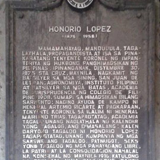Honorio Lopez historical marker