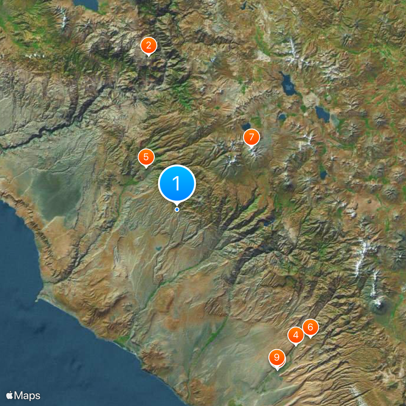 Cuevas de Toquepala Mapa