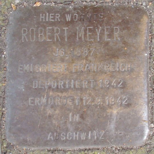 Stolperstein à la mémoire de Robert Meyer