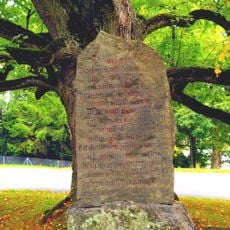 Gedenkstein mit Wessobrunner Gebet