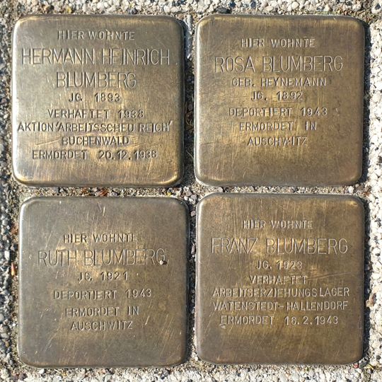 Stolperstein à la mémoire de Franz Blumberg