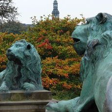 Two Resting Lions