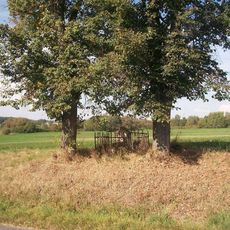 Kříž západně od Polžic mezi stromy