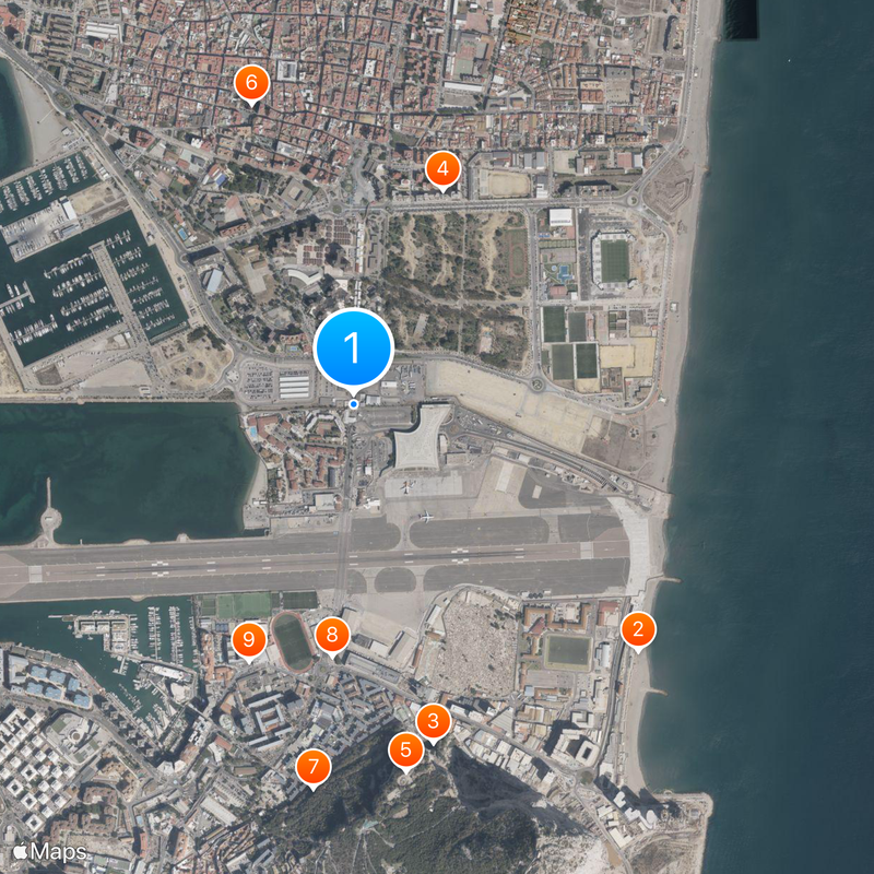 Gibraltar–Spain border Map