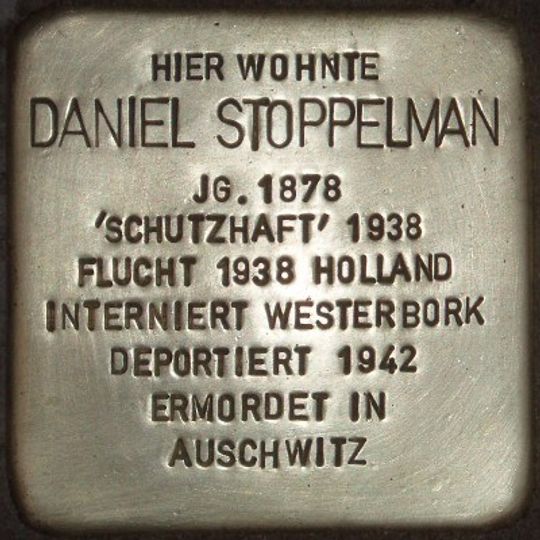 Stolperstein dedicated to Daniel Stoppelman