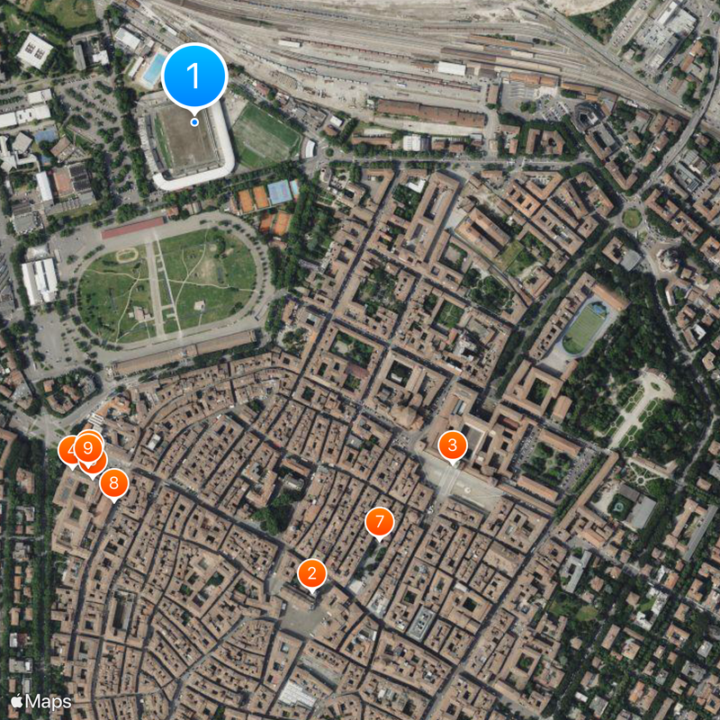 Stadio Alberto Braglia Map