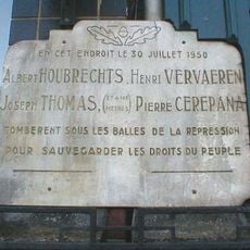 Plaque pour les morts de la fusillade de la Question royale 1950