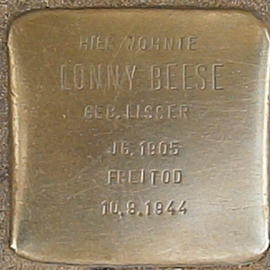 Stolperstein à la mémoire de Lonny Beese