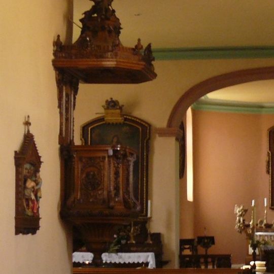 Chaire de l'église Saints-Philippe-et-Jacques d'Obermorschwihr