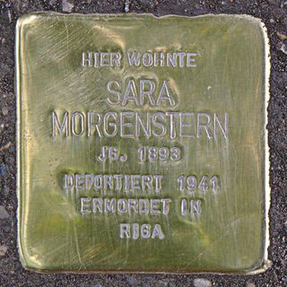 Stolperstein dedicated to Sara Morgenstern