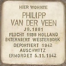 Stolperstein dedicated to Philipp van der Veen