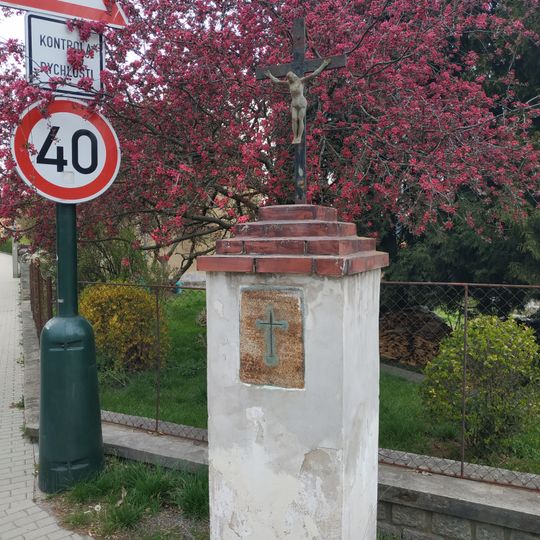 Wayside cross in Týnec nad Sázavou on Benešovská street