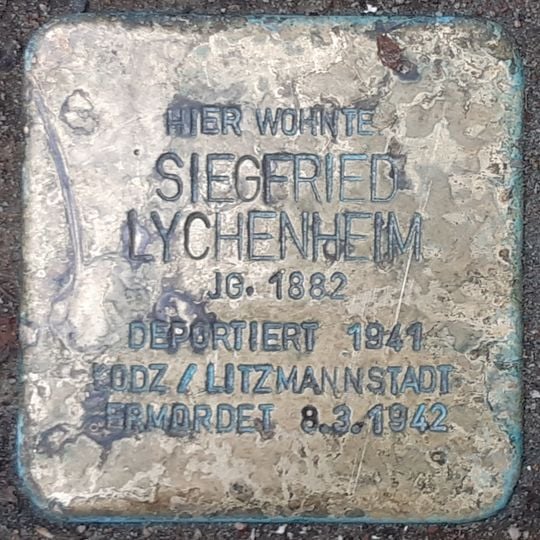 Stolperstein en memoria de Siegfried Lychenheim