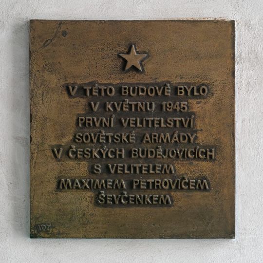 Pamětní deska velitelství sovětské armády