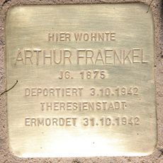 Stolperstein en memoria de Arthur Fraenkel