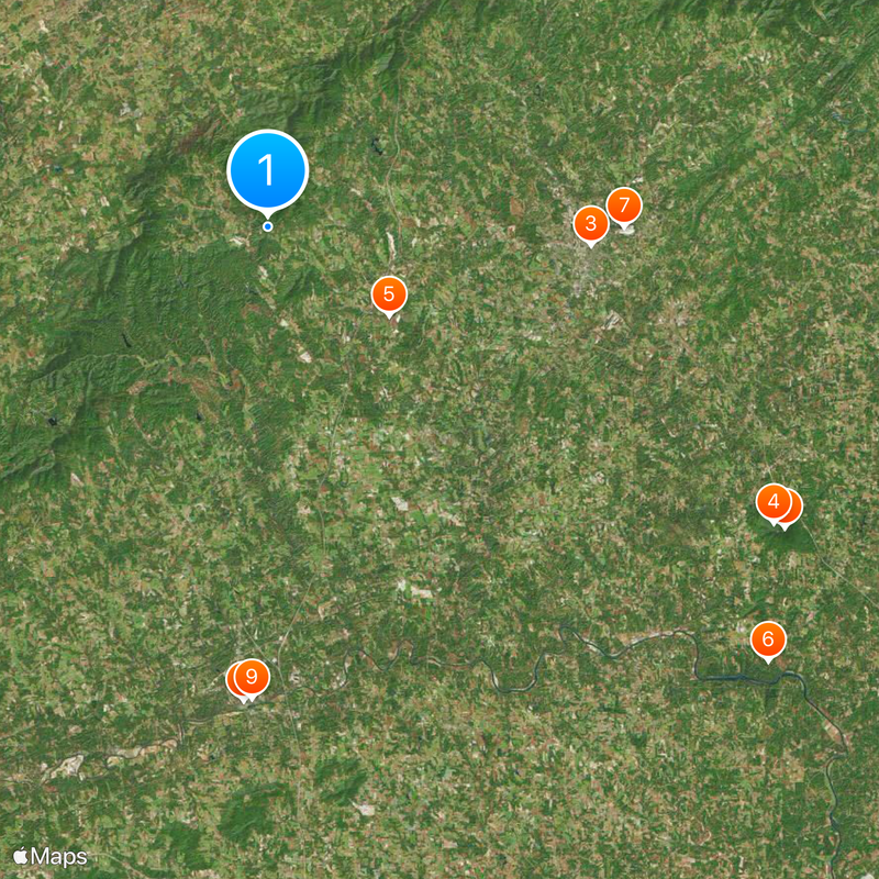 Condado de Surry Mapa