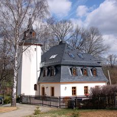Rittergut Schlösschen-Porschendorf: Herrenhaus (Nr. 3)und zwei Wirtschaftsgebäude (Nr. 1 und Nr. 2) eines Rittergutes Teichweg 1; 2; 3