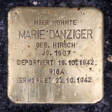 Stolperstein dedicated to Marie Danziger
