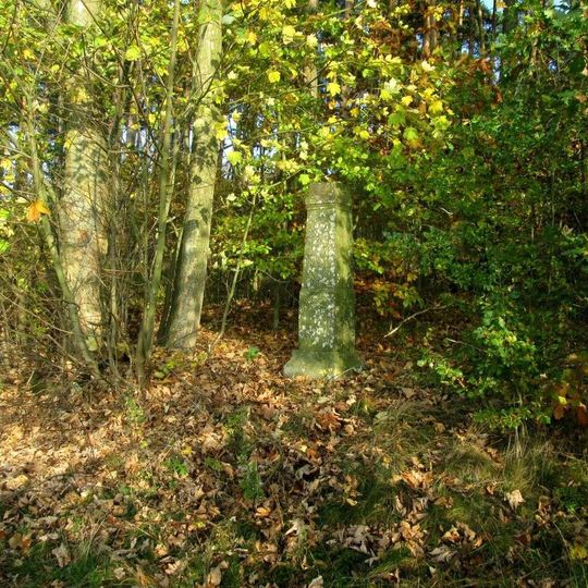 Kříž jihovýchodně od Bělčic u okraje lesa