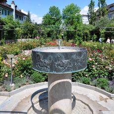 Fountain in the rose garden