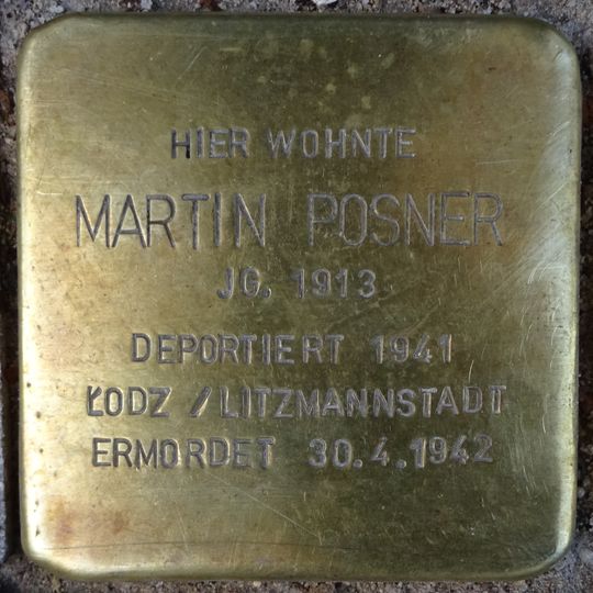 Stolperstein à la mémoire de Martin Posner