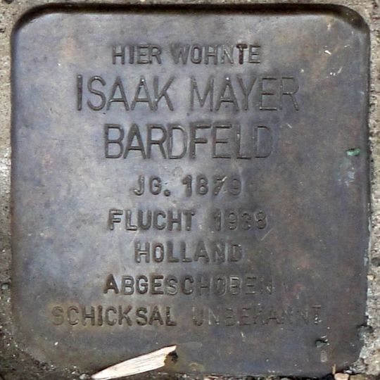 Stolperstein à la mémoire d’Isaak Mayer Bardfeld