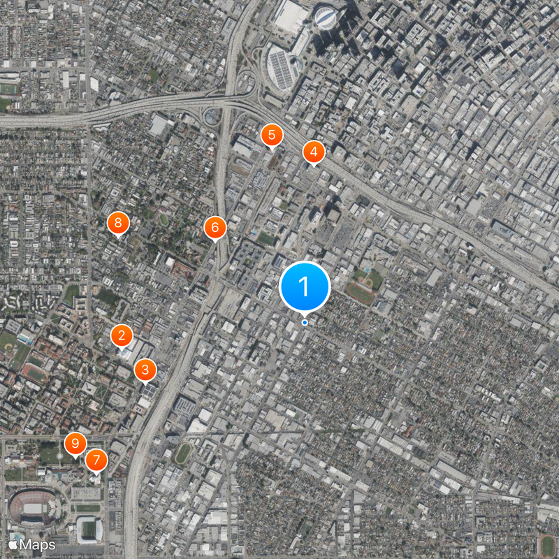 Historic South Central Los Angeles Map