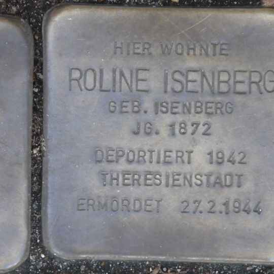 Stolperstein en memoria de Roline Isenberg