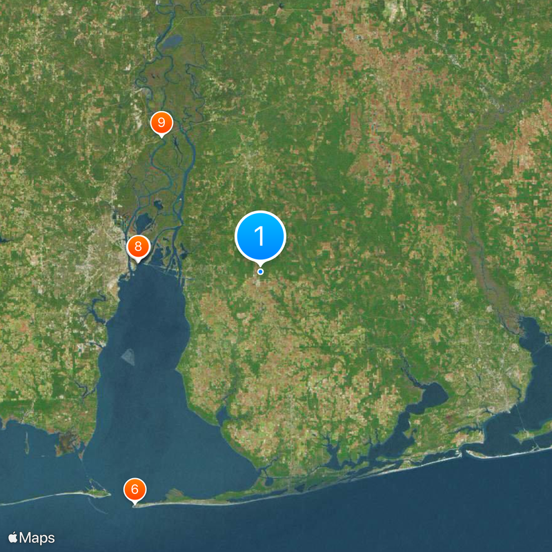 Contea di Baldwin Mappa