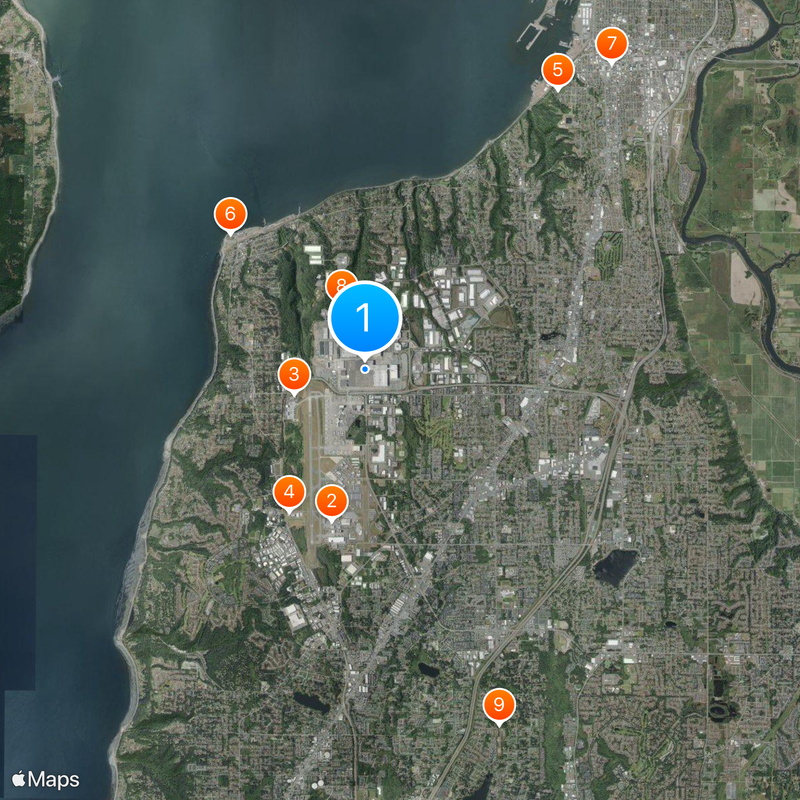 Boeing Everett Factory Map
