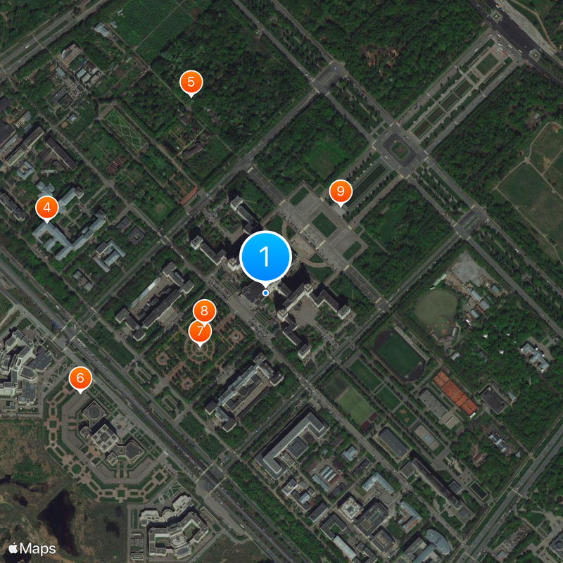 Moscow State University Map