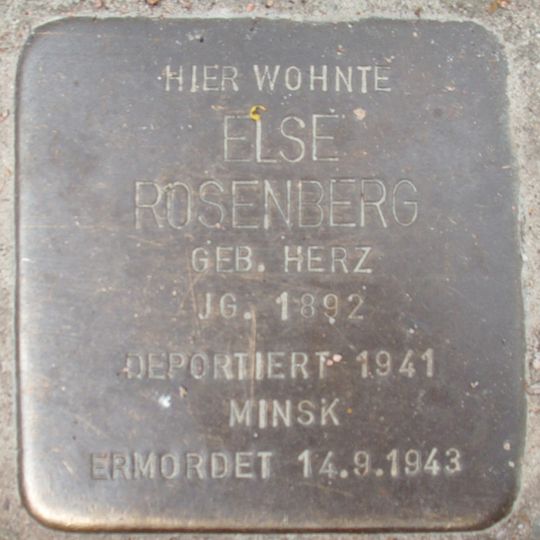 Stolperstein dedicated to Else Rosenberg