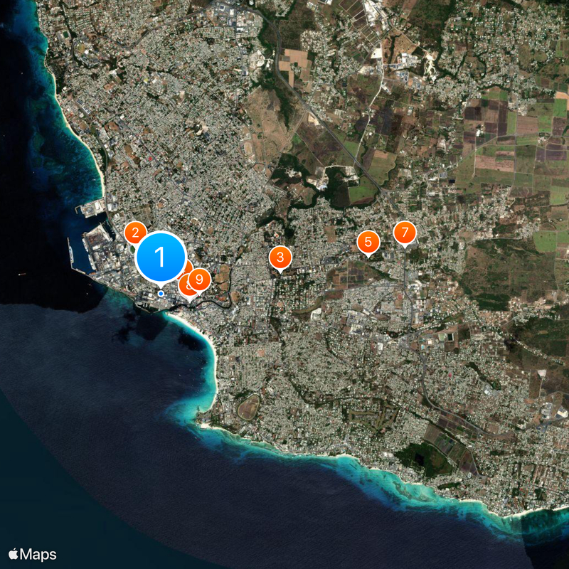 Bridgetown Mapa